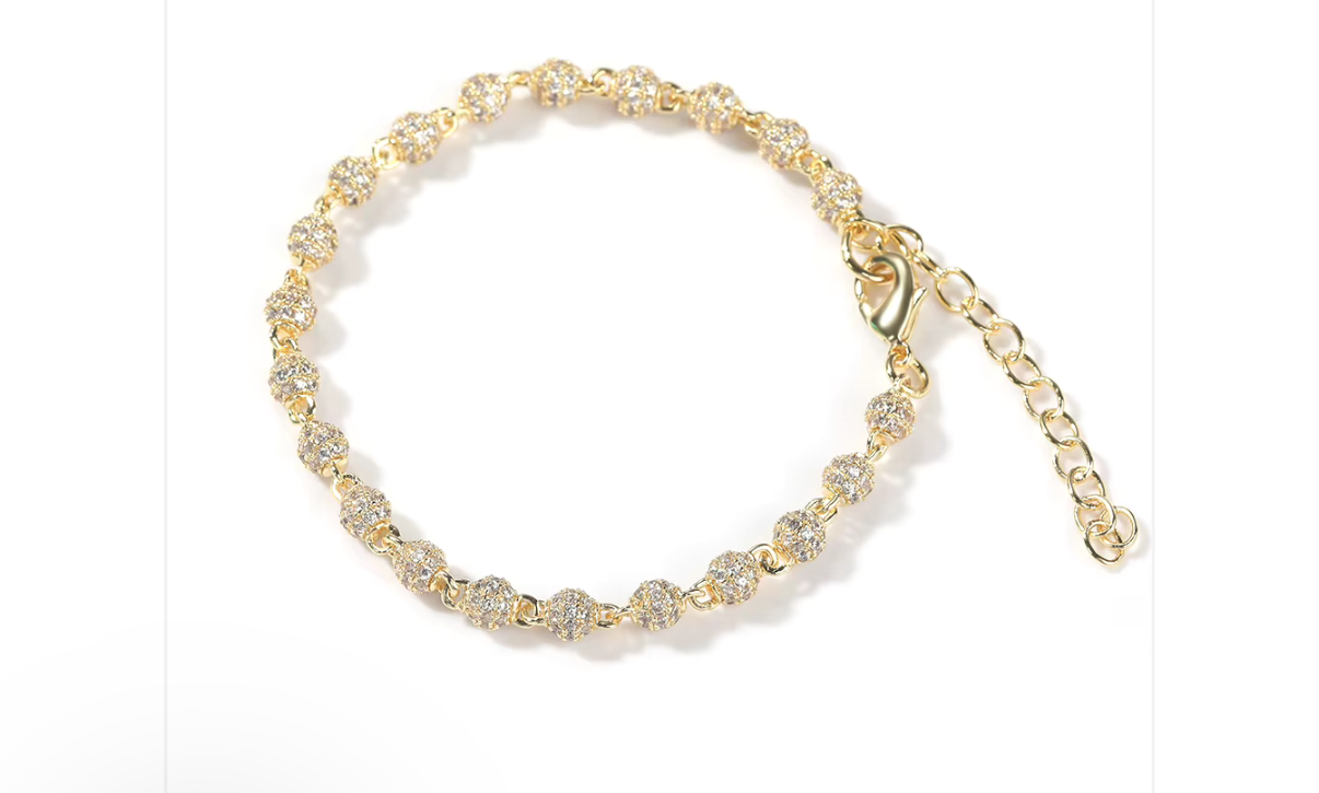 Beaded diamond bracelet