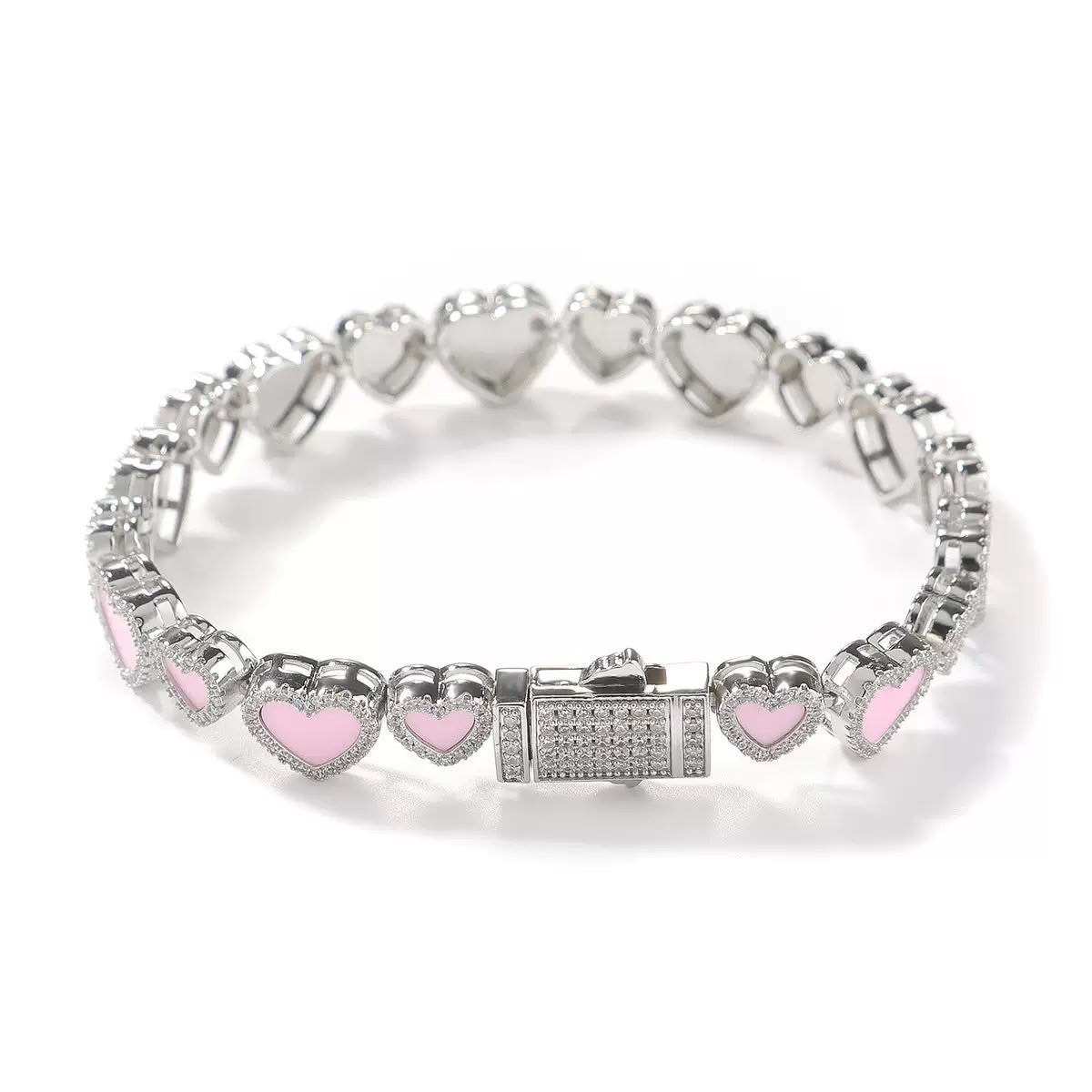 Luxe silver heart bracelet