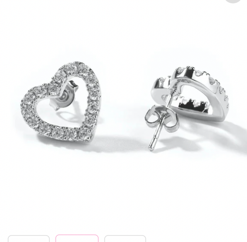 Mini open heart studs