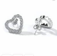 Mini open heart studs