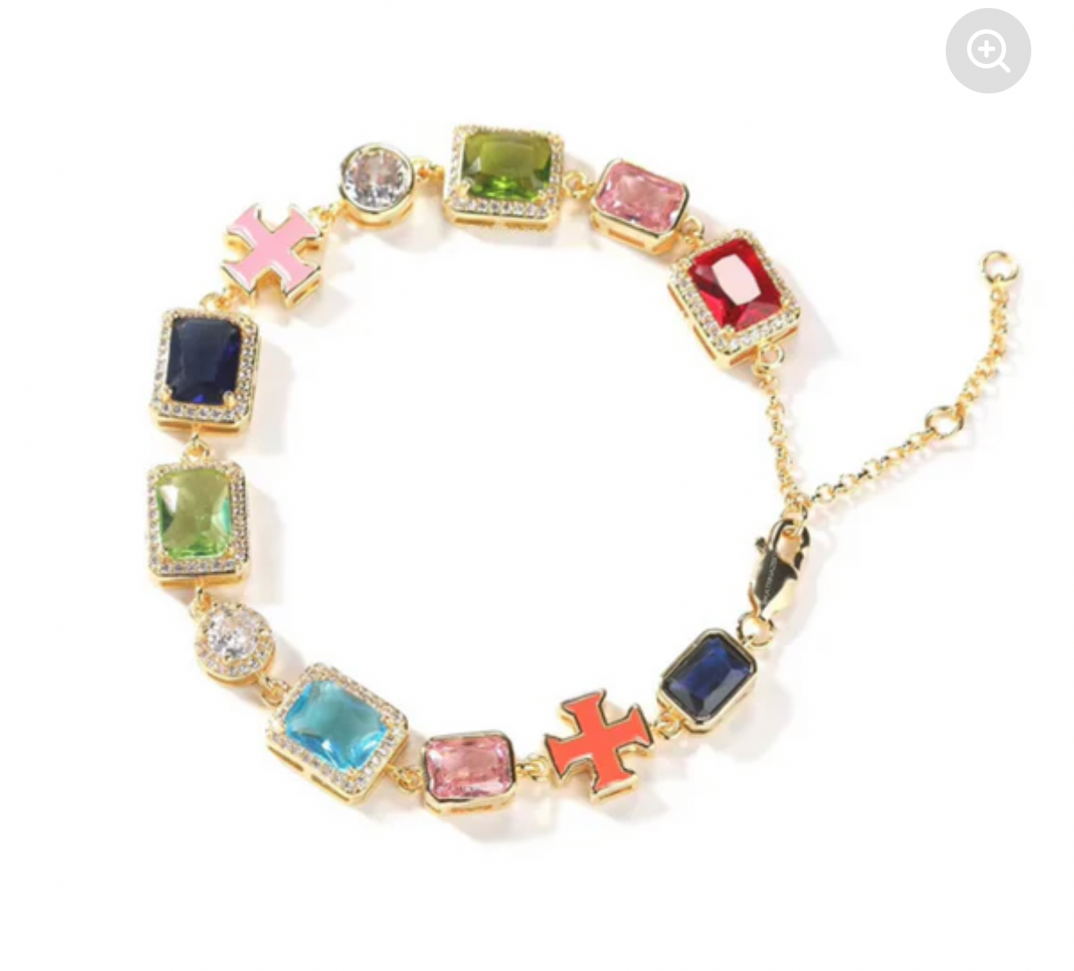 Colorful gemstone bracelet