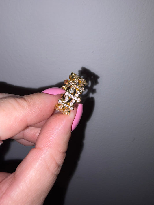 Gold cross ring