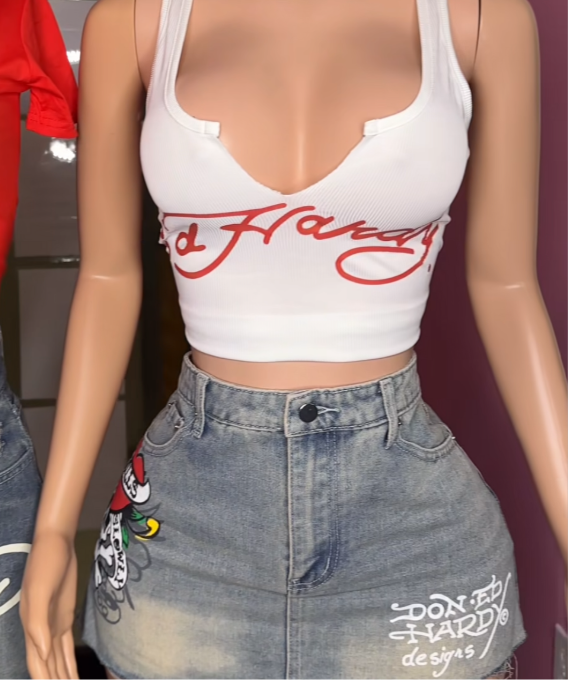 Ed Hardy shirt & skirt set