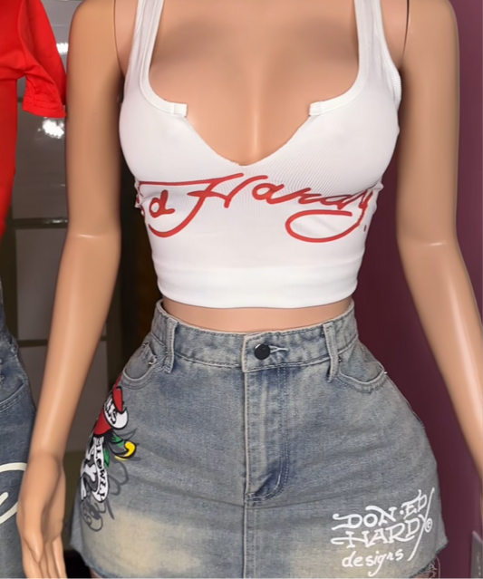 Ed Hardy shirt & skirt set
