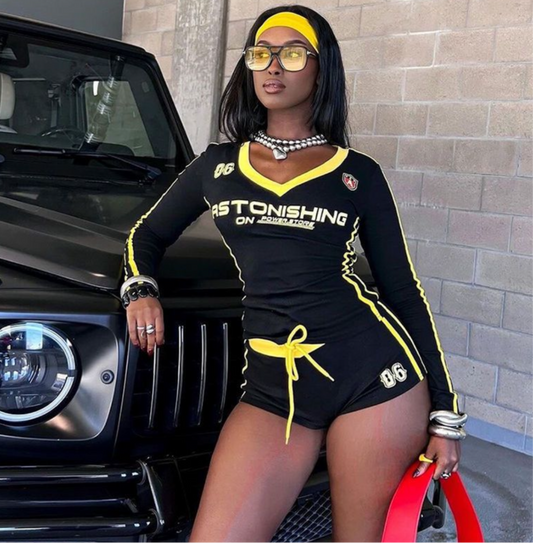 Black/Yellow two piece set