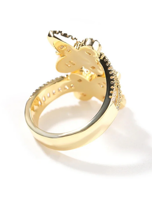 Butterfly gold ring