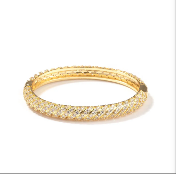 Gold twist bangle
