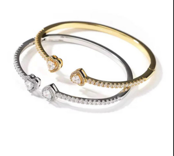 Adjustable Heart Bangle