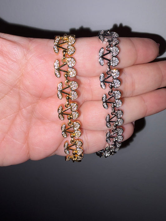 Gold cherry bracelet