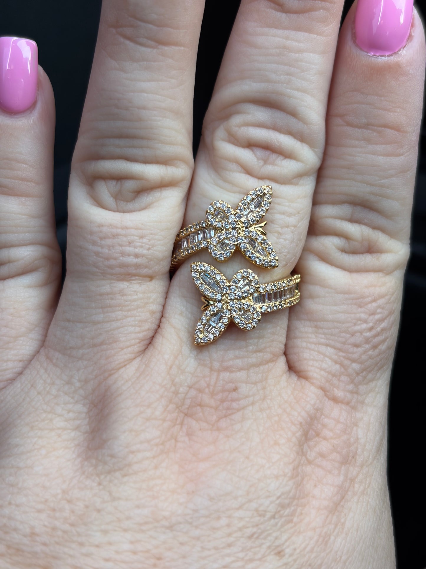 Butterfly gold ring