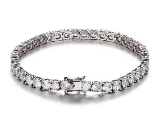 Silver tennis bracelet