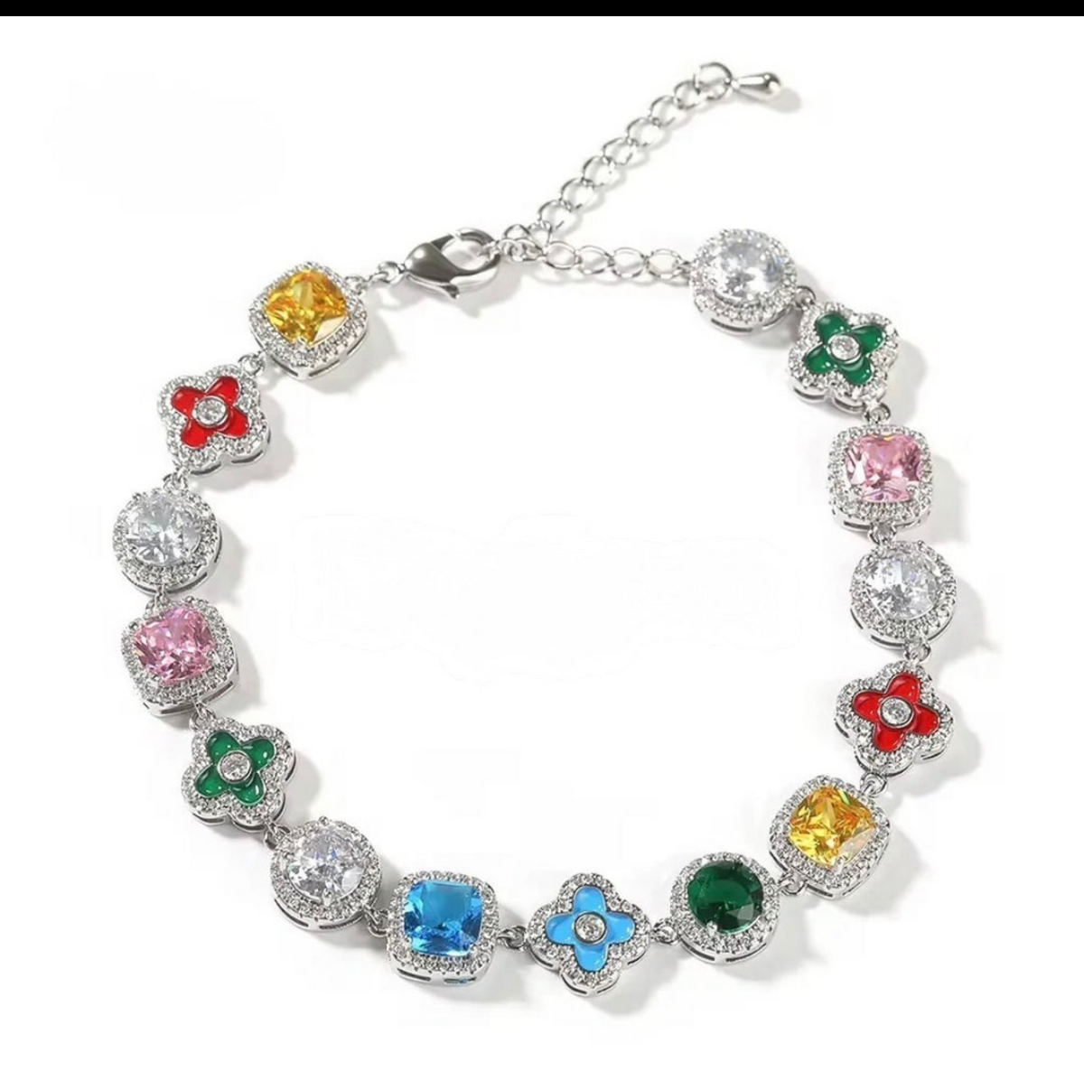 Multicolor gemstone bracelet