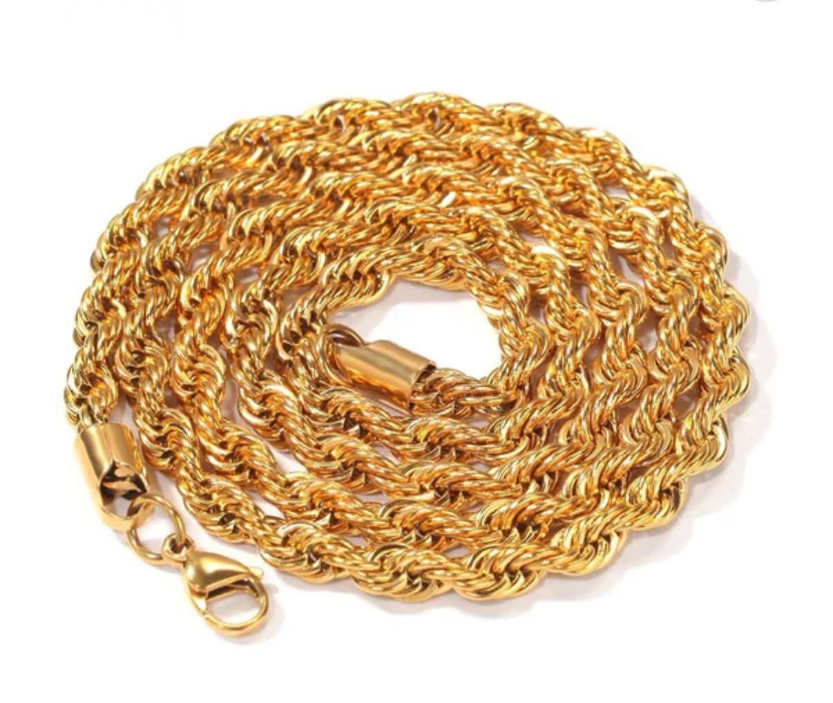Gold rope necklace