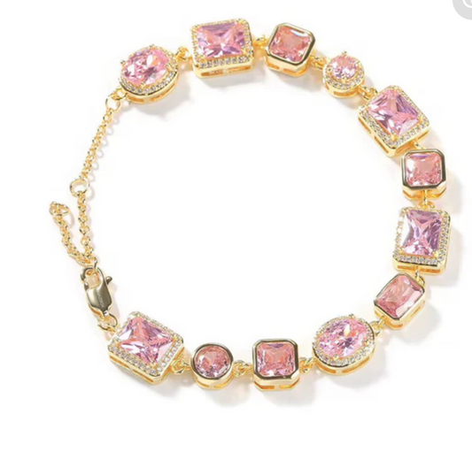 Pink gemstone bracelet